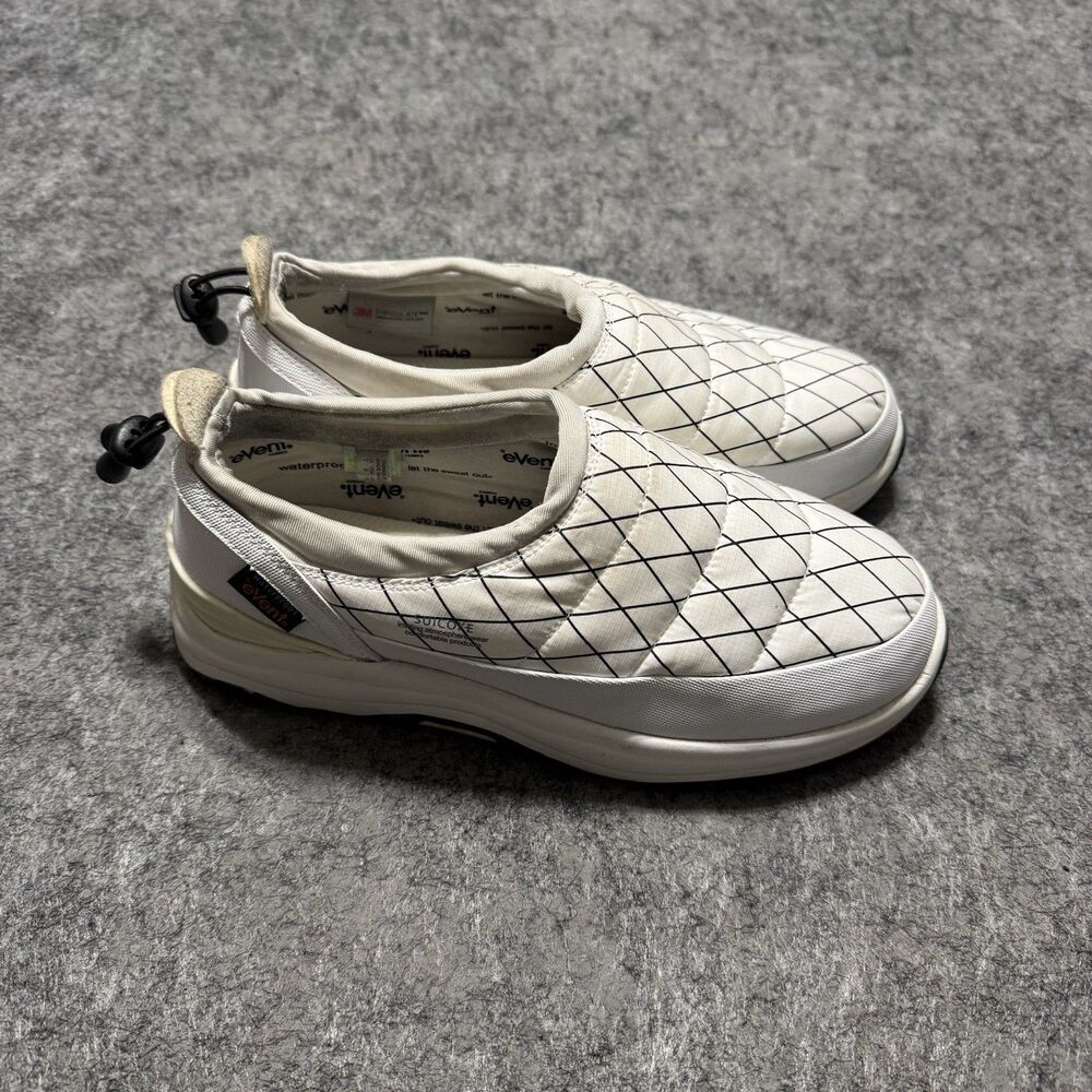 Suicoke Pepper EVAB eVent Insulated White Grid Puffer Sneakers M7 W9 Unisex
